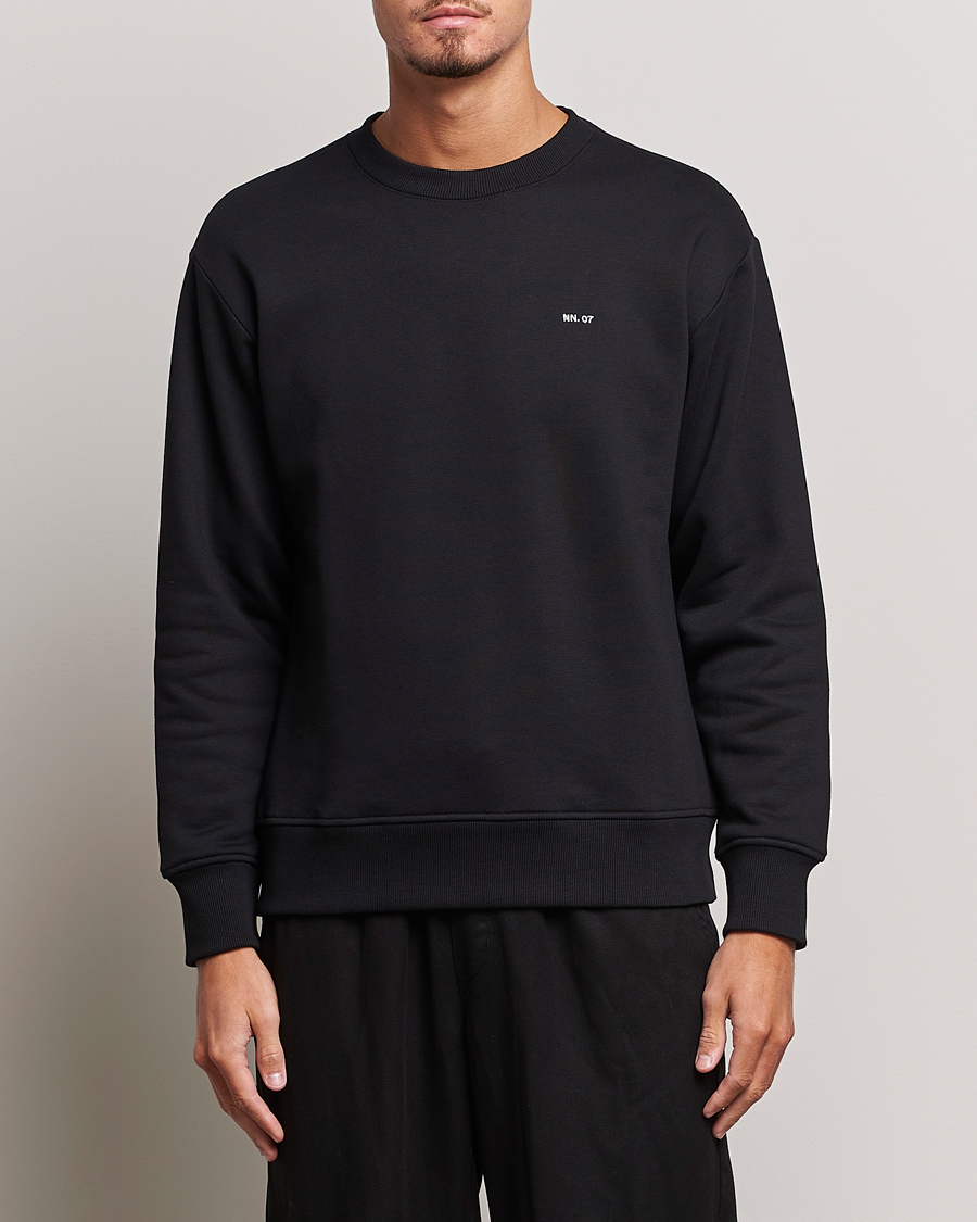Herre | | NN07 | Briggs Logo Crew Neck Sweatshirt Black