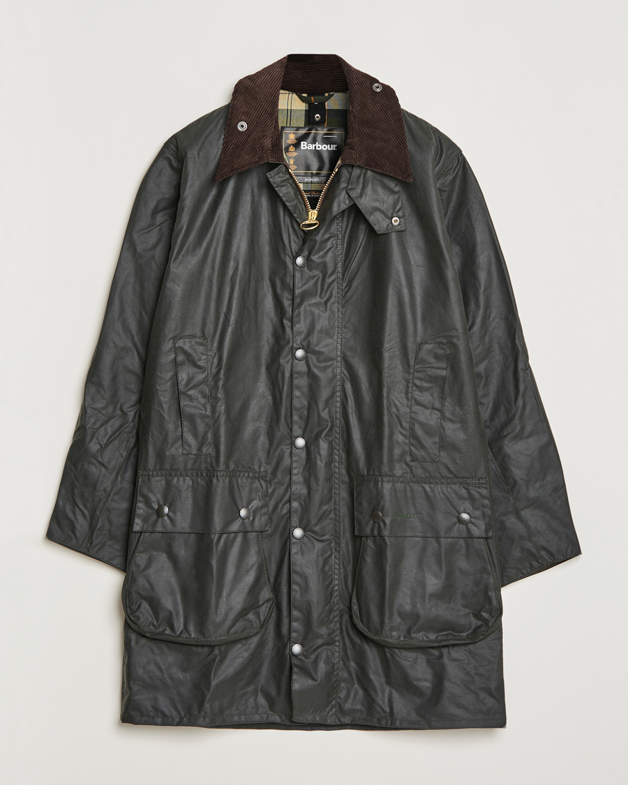 Herre | Jakker | Barbour Lifestyle | Border Wax Coat Sage