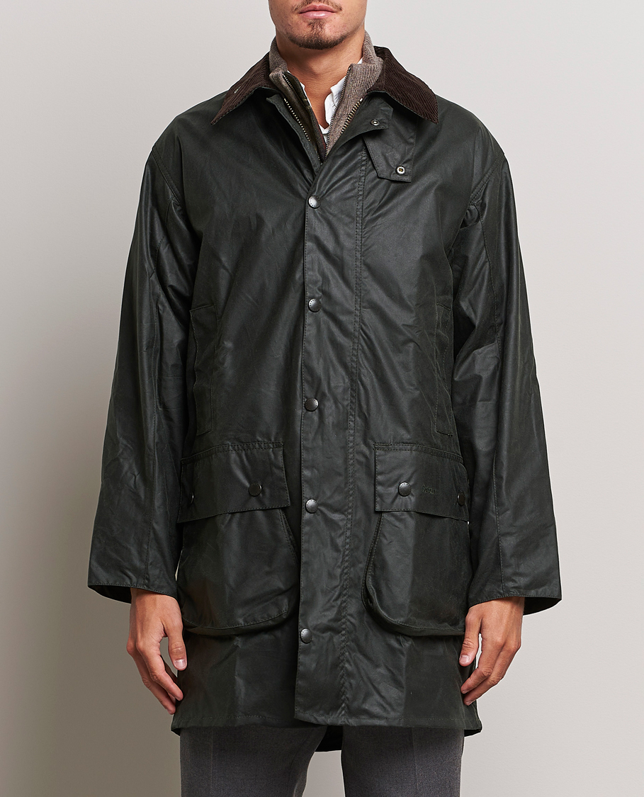 Herre | Jakker | Barbour Lifestyle | Border Wax Coat Sage