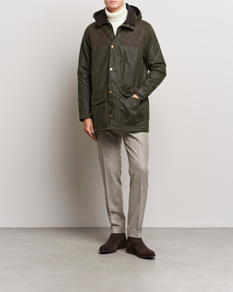 Herre | Jakker | Barbour Lifestyle | Ollerton Waxed Parka Archive Olive