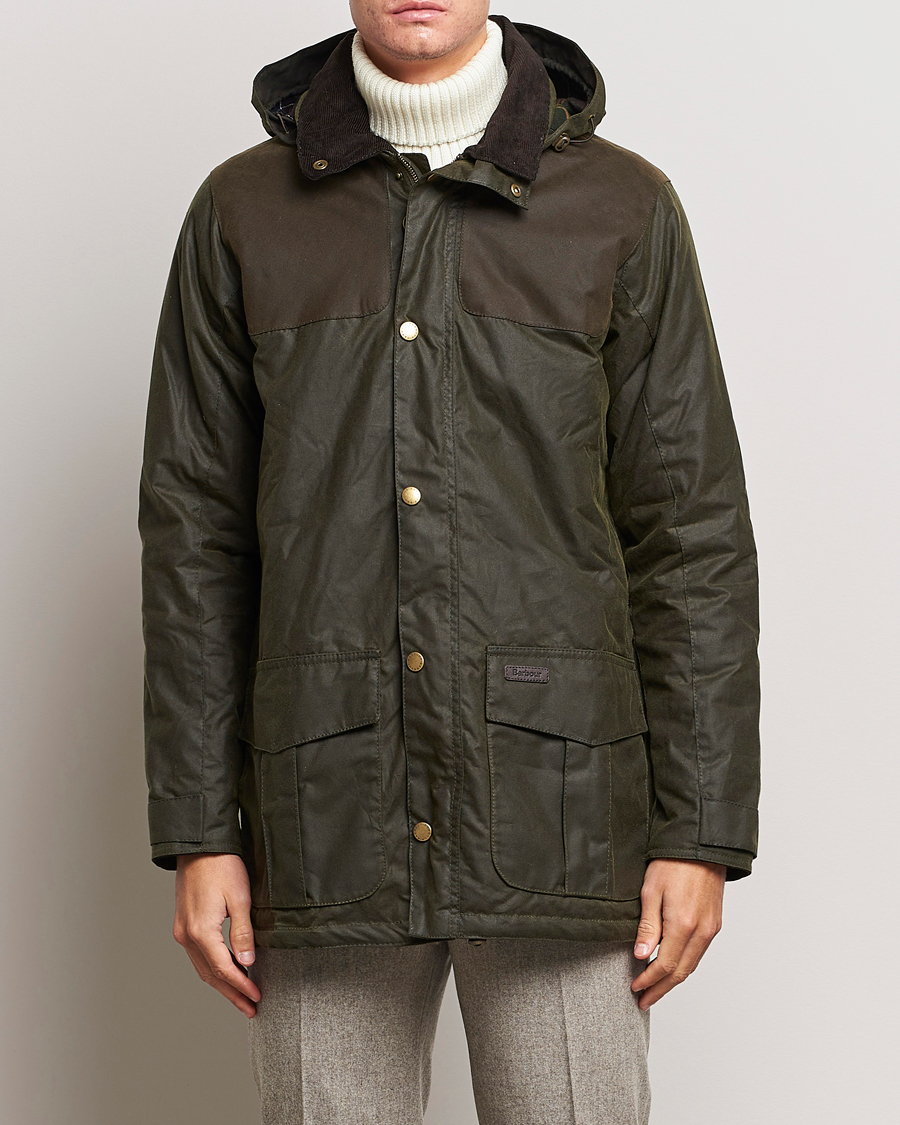 Herre |  | Barbour Lifestyle | Ollerton Waxed Parka Archive Olive