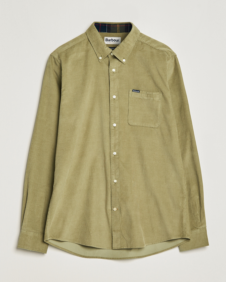 Herre | Skjorter | Barbour Lifestyle | Ramsey Corduroy Shirt Bleached Olive