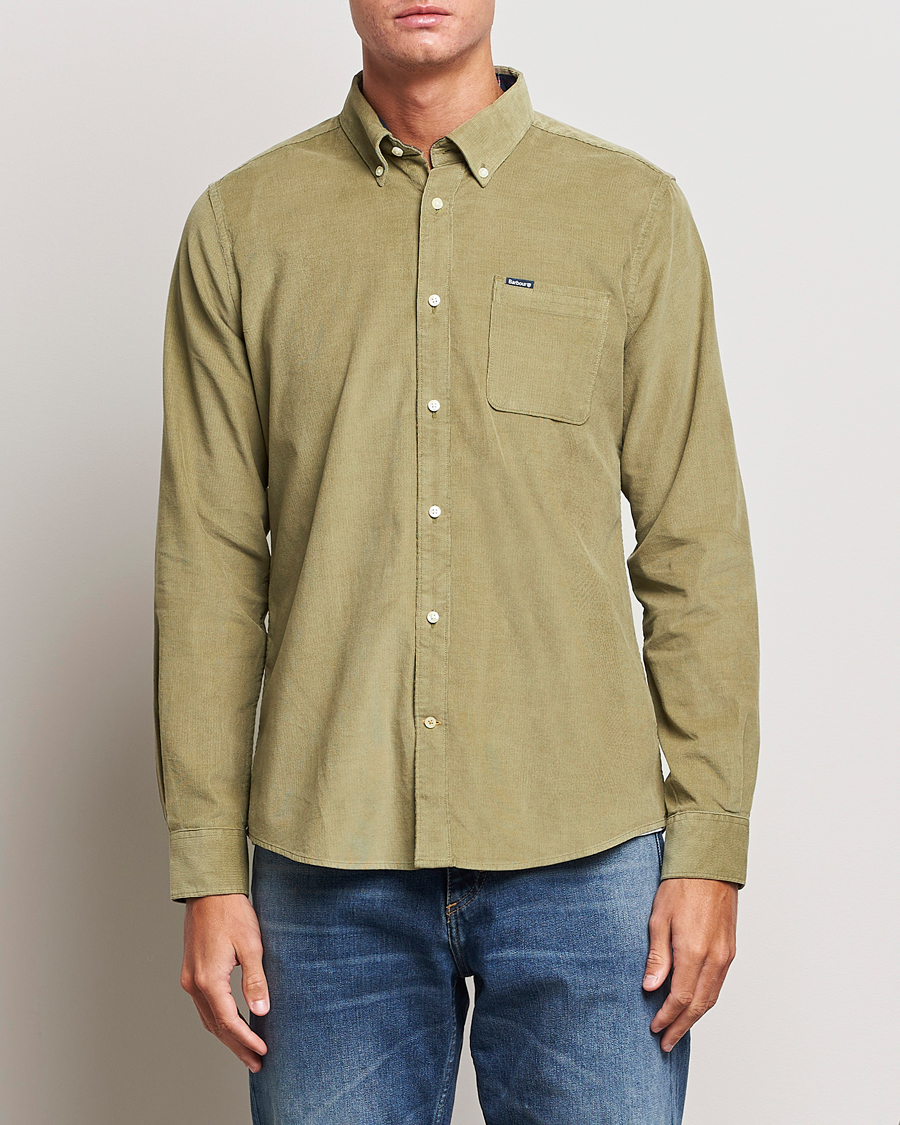 Herre | Skjorter | Barbour Lifestyle | Ramsey Corduroy Shirt Bleached Olive