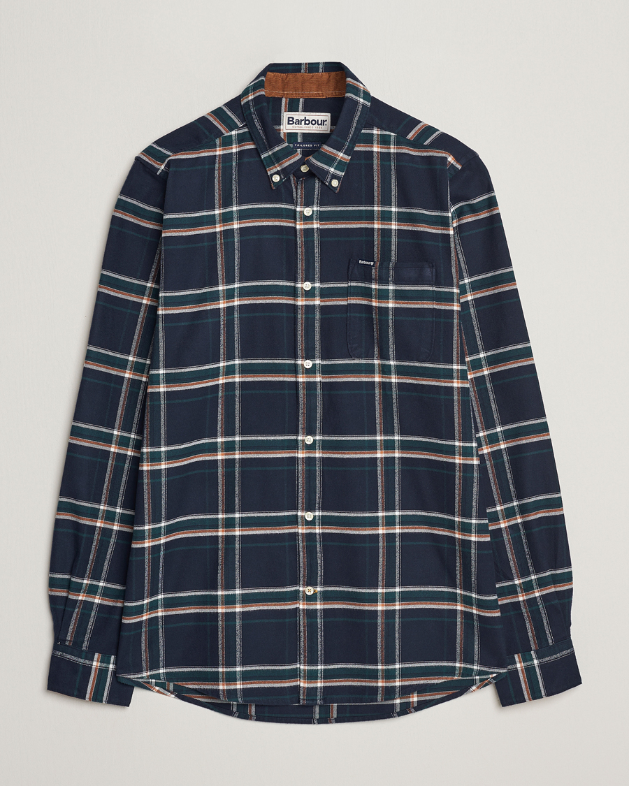 Herre | Skjorter | Barbour Lifestyle | Ronan Flannel Check Shirt Inky Blue