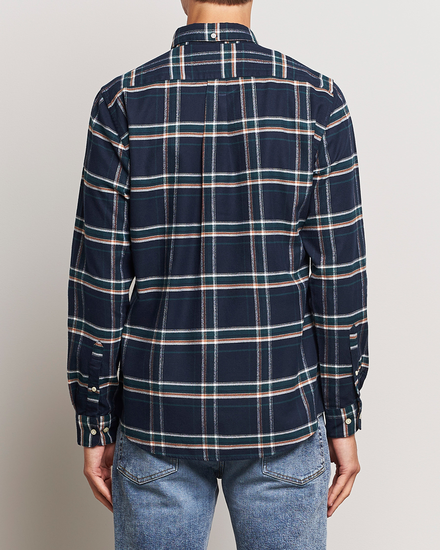 Herre | Skjorter | Barbour Lifestyle | Ronan Flannel Check Shirt Inky Blue