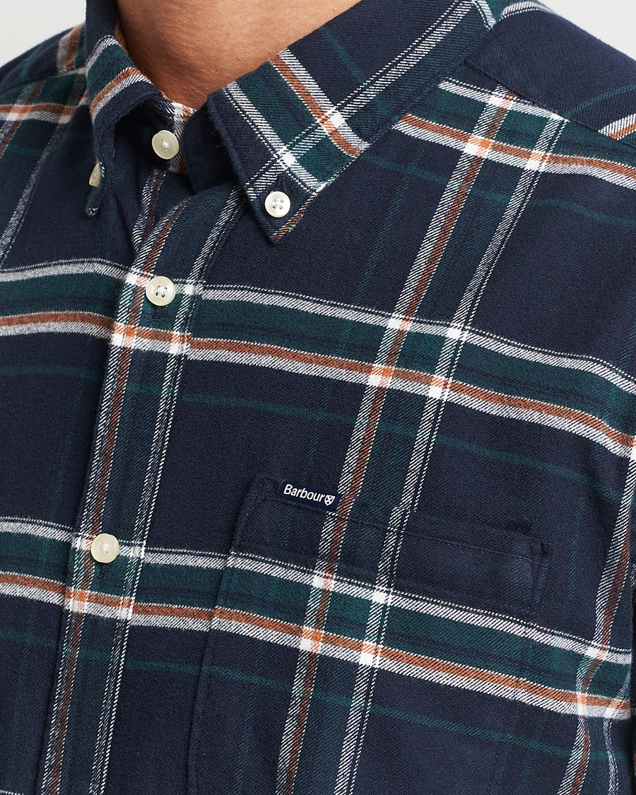 Herre | Skjorter | Barbour Lifestyle | Ronan Flannel Check Shirt Inky Blue