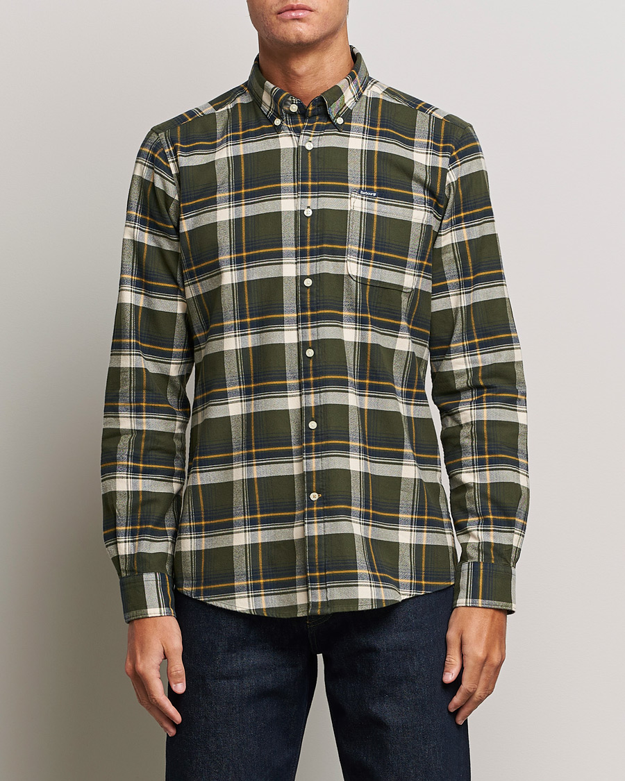 Herre |  | Barbour Lifestyle | Sheildton Check Flannel Shirt Olive