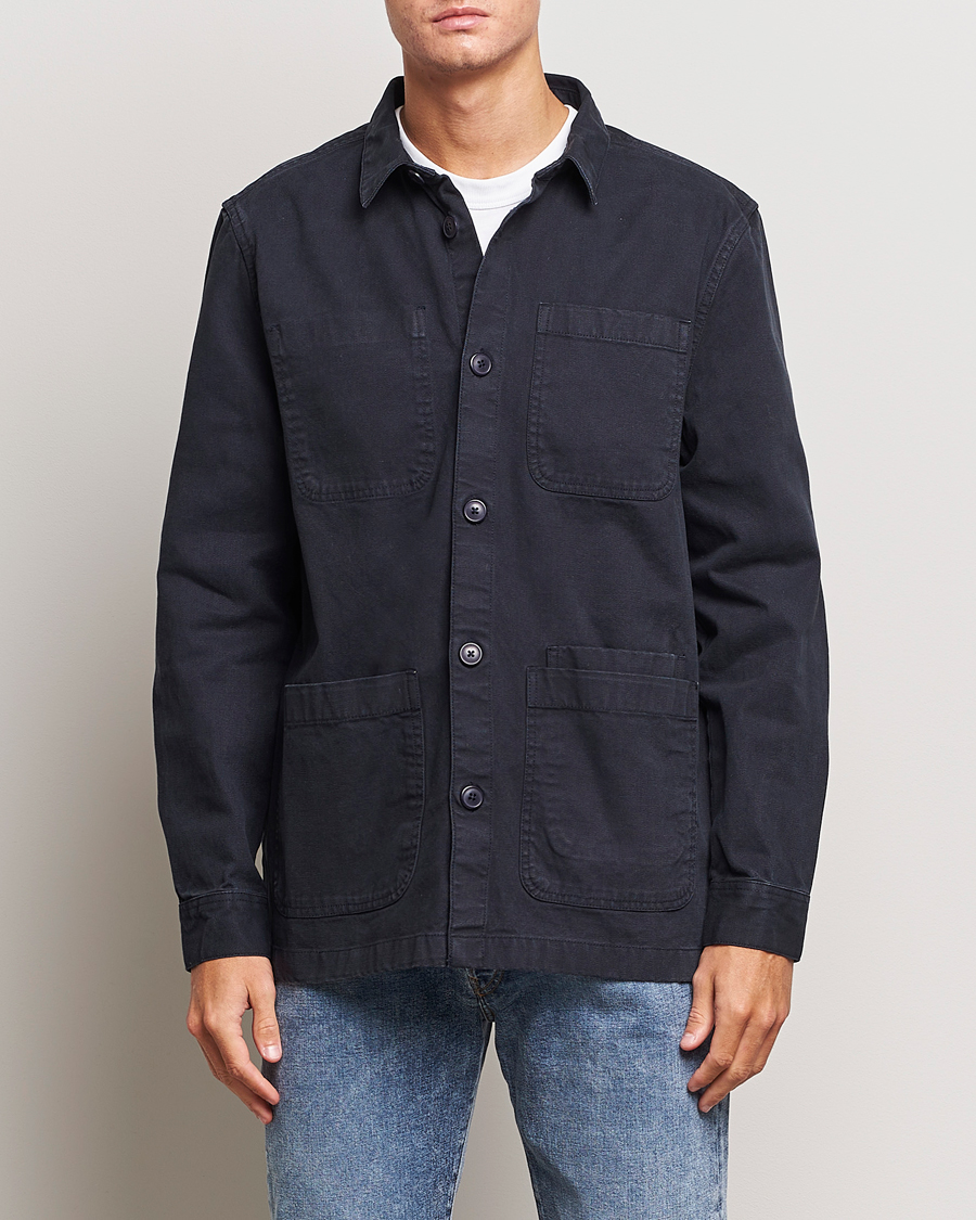 Herre |  | Barbour Lifestyle | Chesterwood Cotton Overshirt Indigo