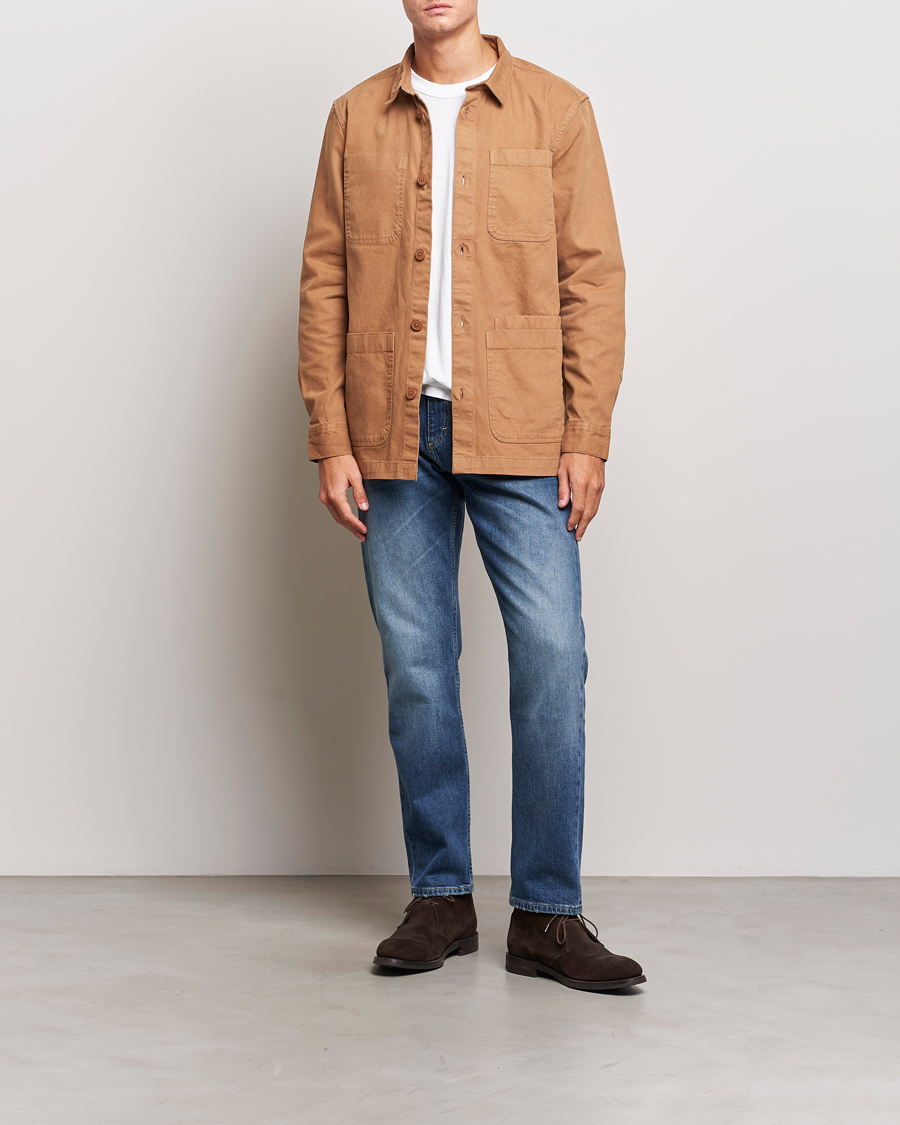 Herre | Skjorter | Barbour Lifestyle | Chesterwood Cotton Overshirt Sandstone