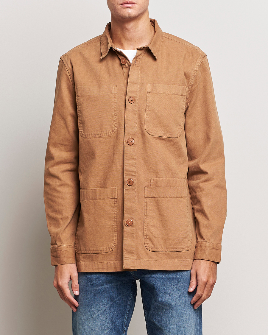 Herre |  | Barbour Lifestyle | Chesterwood Cotton Overshirt Sandstone