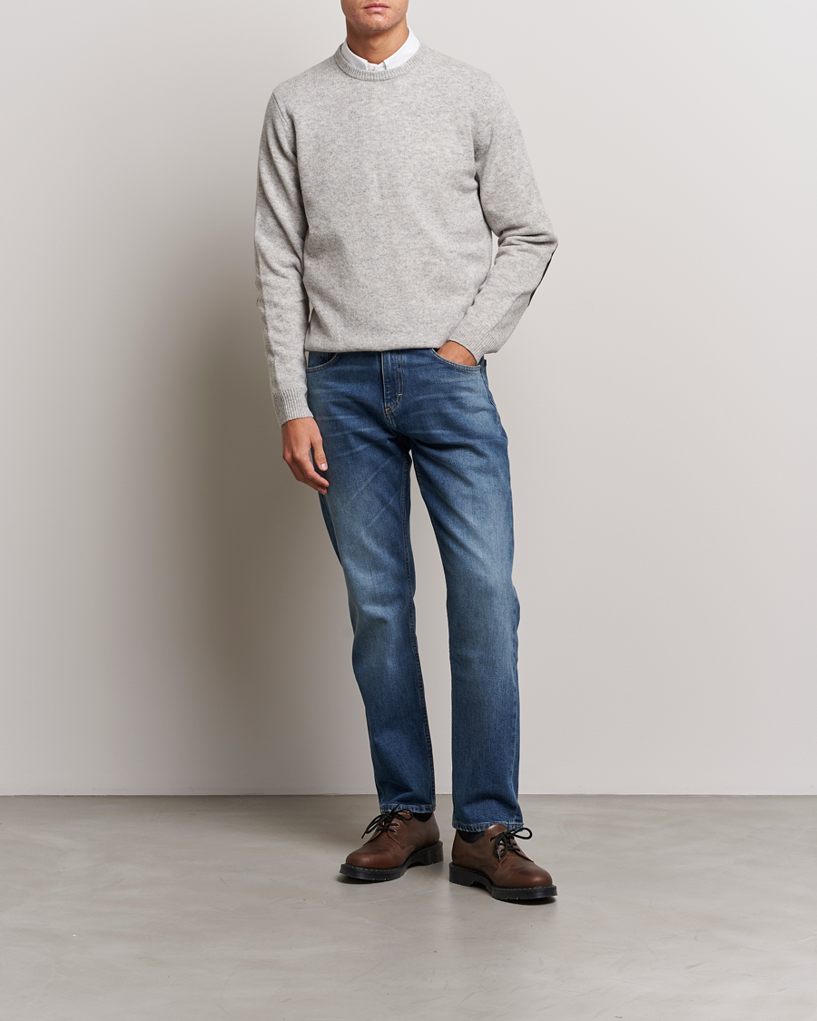Herre | Gensere | Barbour Lifestyle | Patch Crew Light Grey Marl