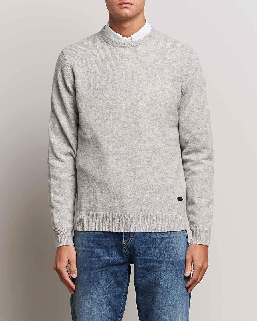 Herre | Gensere | Barbour Lifestyle | Patch Crew Light Grey Marl