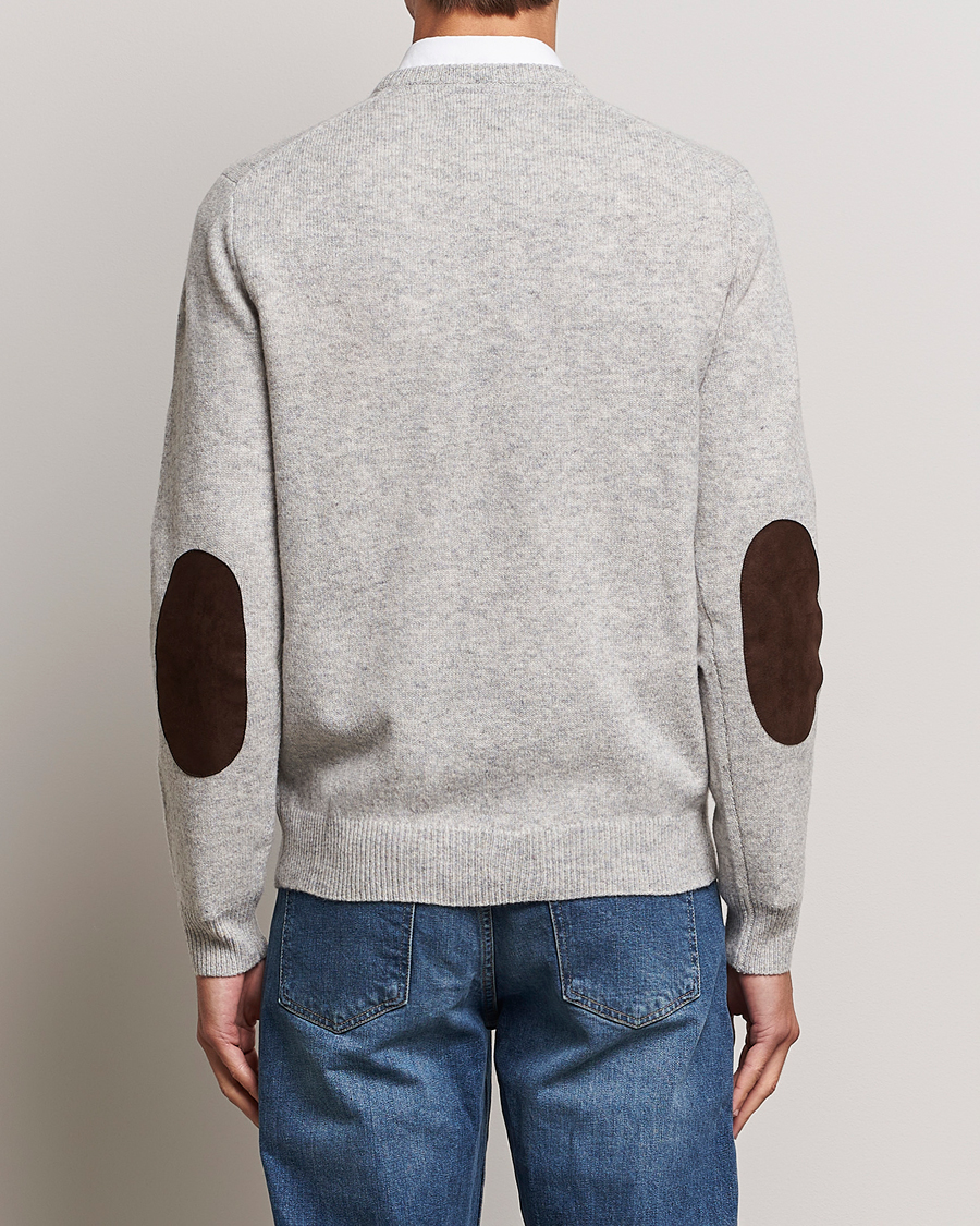 Herre | Gensere | Barbour Lifestyle | Patch Crew Light Grey Marl
