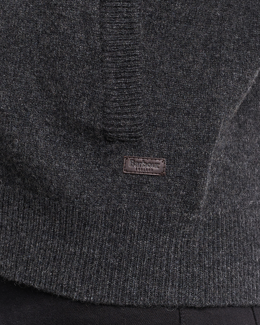 Herre | Gensere | Barbour Lifestyle | Essential Patch Zip Through Cardigan Charcoal Marl