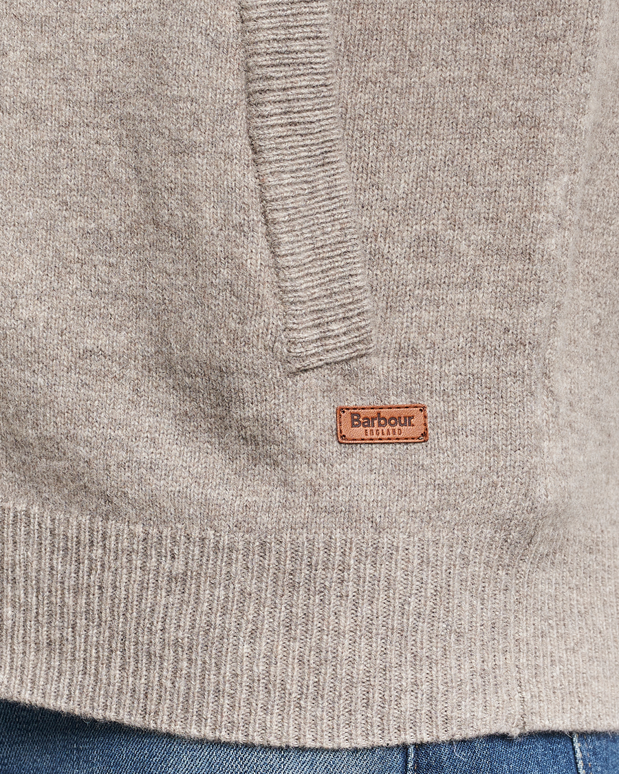 Herre | Gensere | Barbour Lifestyle | Essential Patch Zip Through Cardigan New Stone