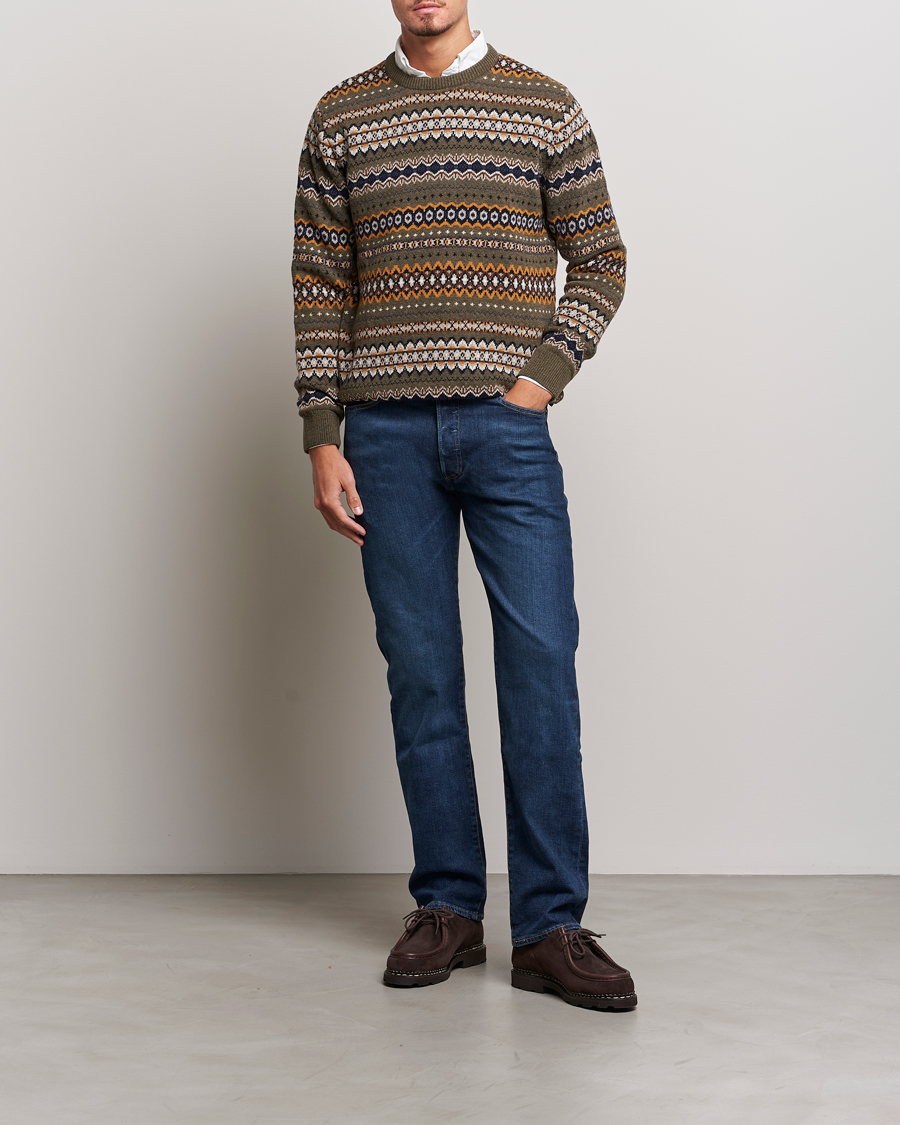 Herre | Gensere | Barbour Lifestyle | Case Fairisle Crew Willow Green
