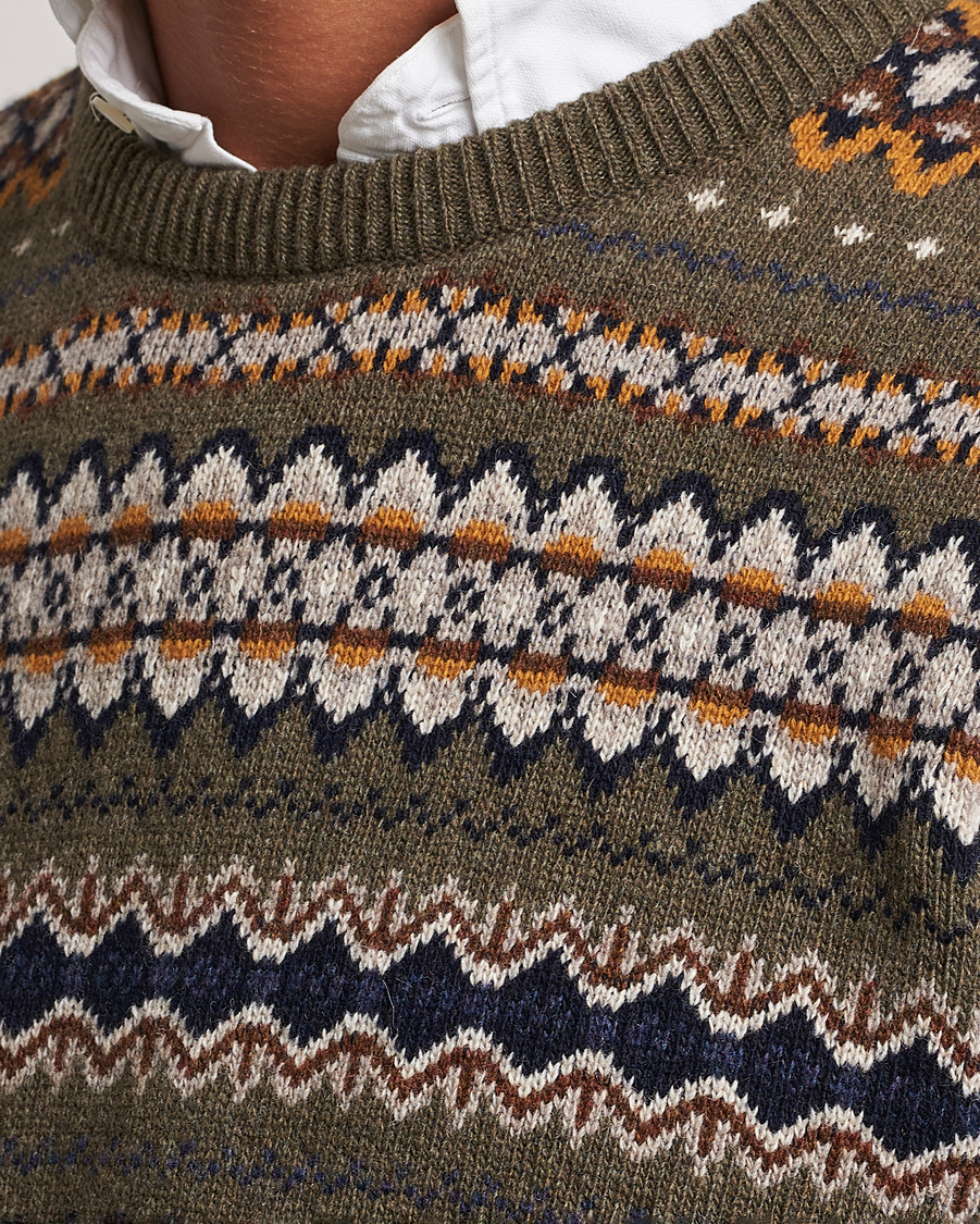 Herre | Gensere | Barbour Lifestyle | Case Fairisle Crew Willow Green
