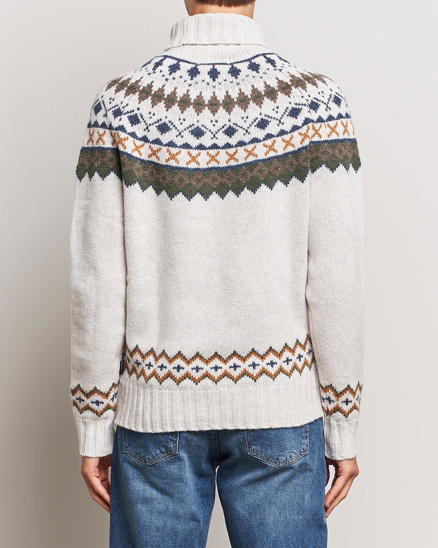 Herre | Gensere | Barbour Lifestyle | Roose Fairisle Rollneck Whisper White