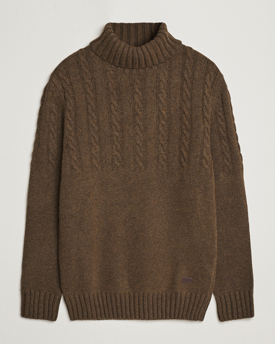 Herre | Gensere | Barbour Lifestyle | Duffle Cable Rollneck Willow Green