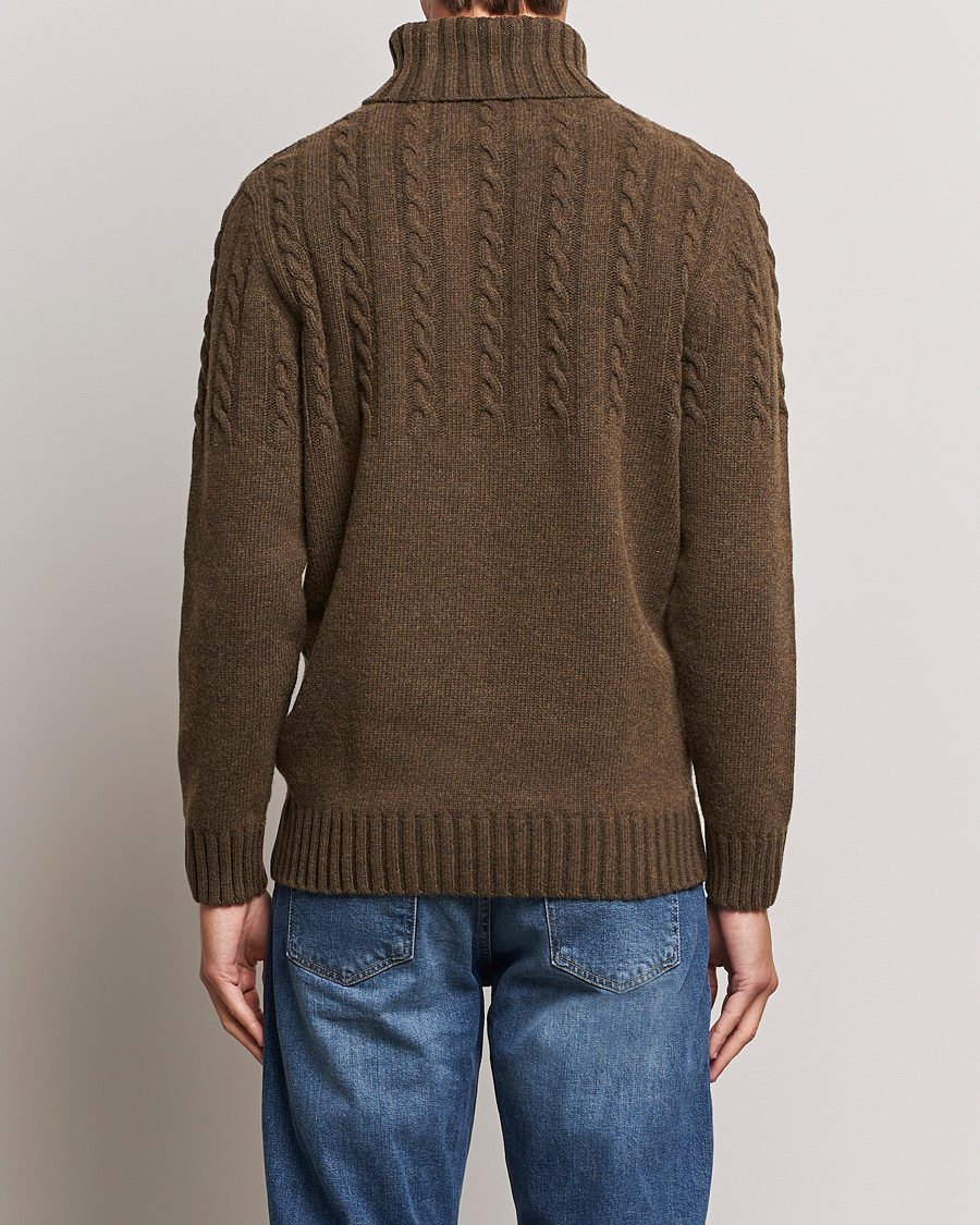Herre | Gensere | Barbour Lifestyle | Duffle Cable Rollneck Willow Green