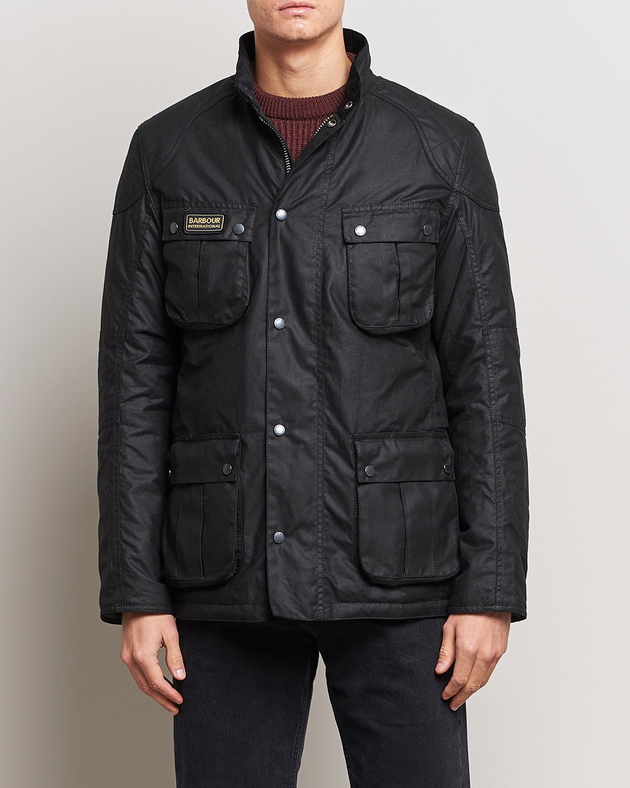 Herre |  | Barbour International | Lockseam Wax Jacket Black