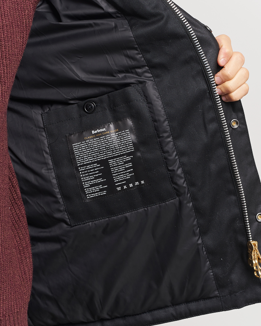 Herre | Jakker | Barbour International | Lockseam Wax Jacket Black