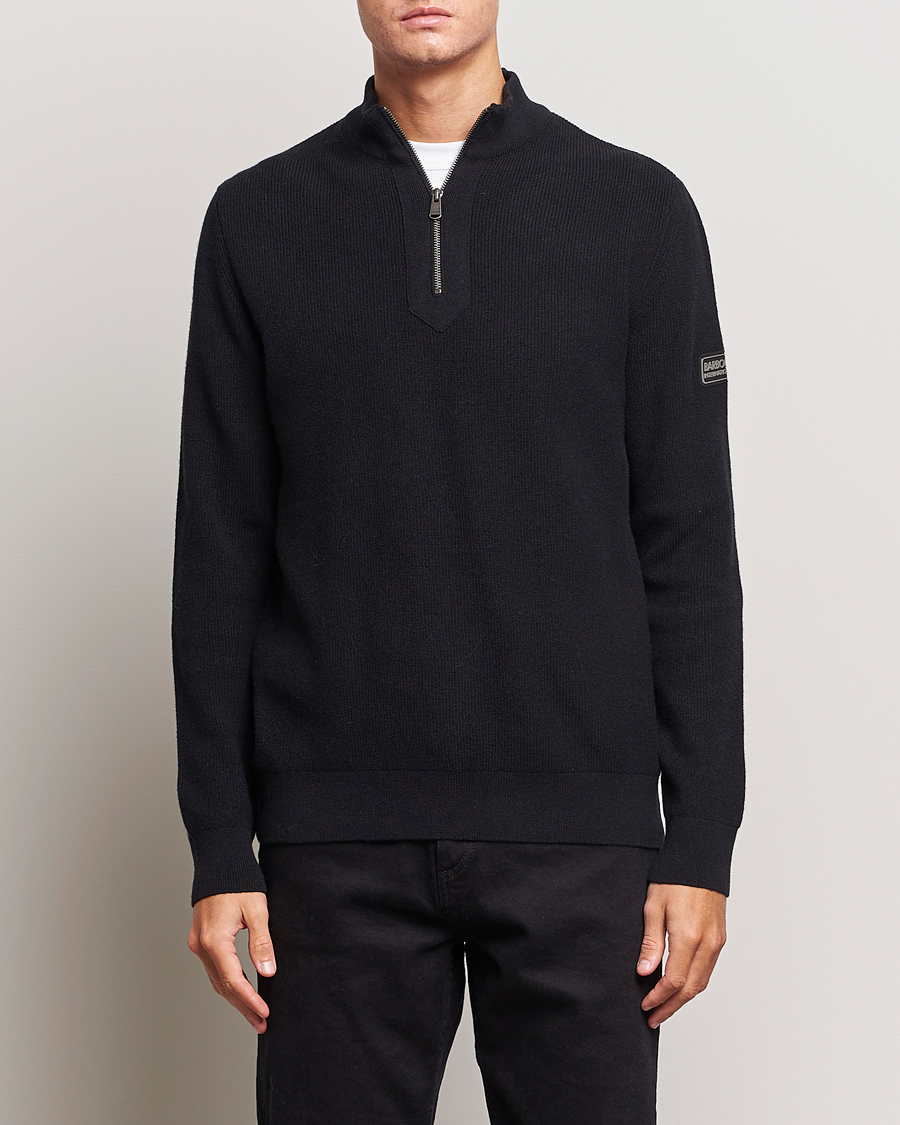 Herre | Gensere | Barbour International | Corser Knitted Halfzip Black