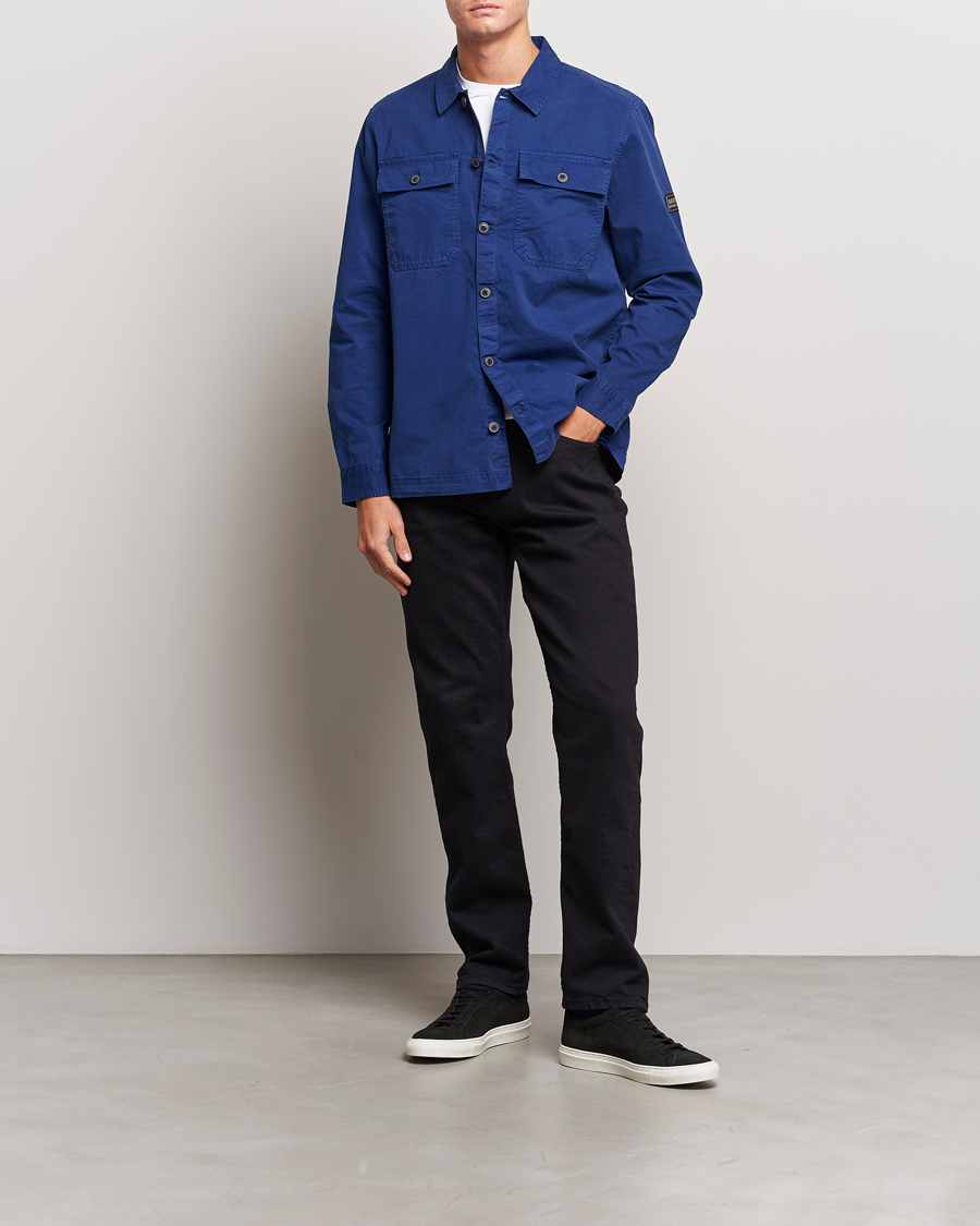 Herre | Skjorter | Barbour International | Adey Pocket Overshirt Inky Blue