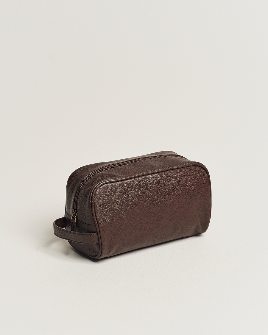 Herre | Barbour Lifestyle Leather Washbag Brown | Barbour Lifestyle | Leather Washbag Brown
