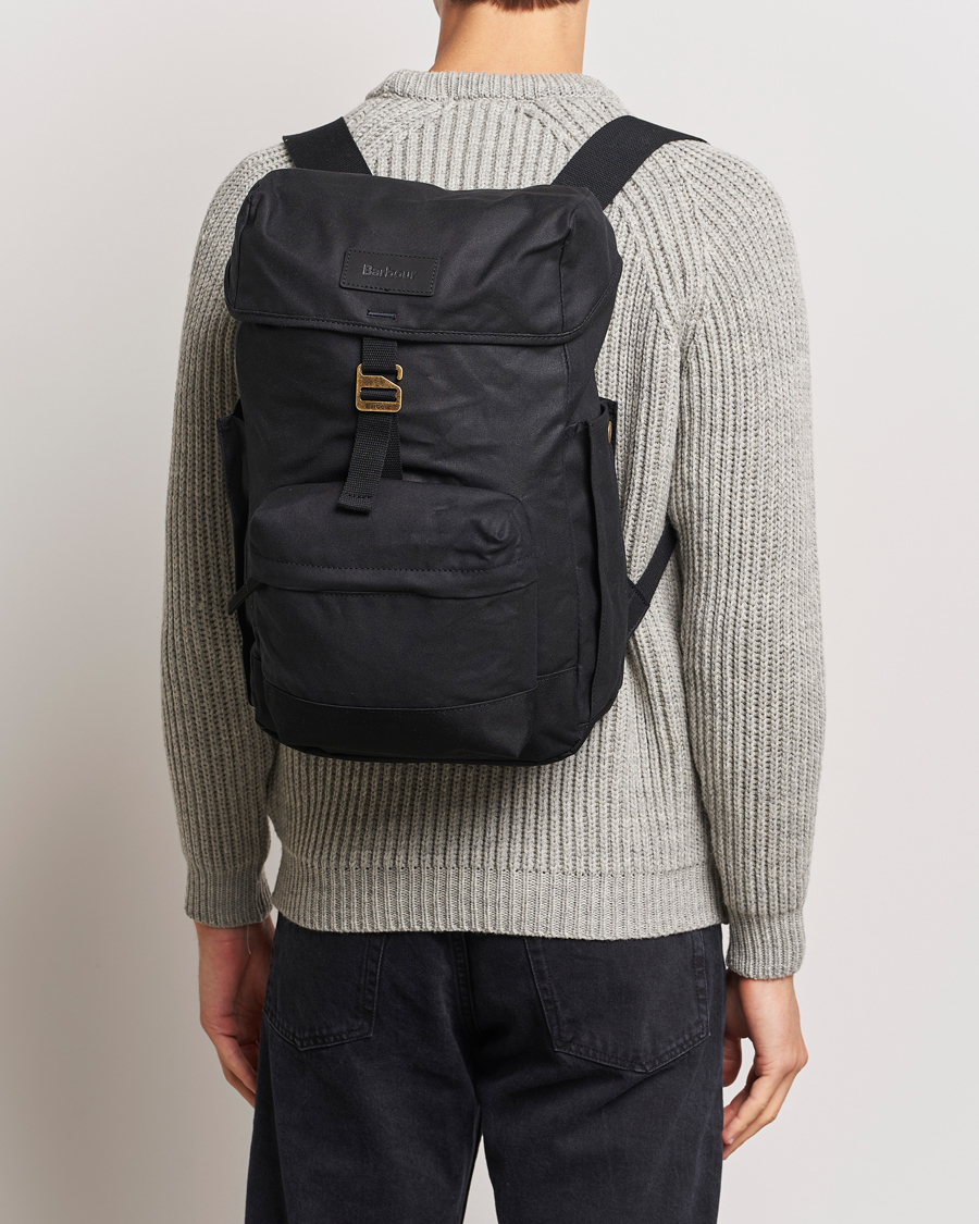 Herre | Vesker | Barbour Lifestyle | Essential Waxed Backpack Black