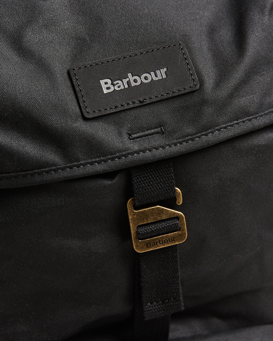 Herre | Barbour Lifestyle Essential Waxed Backpack Black | Barbour Lifestyle | Essential Waxed Backpack Black