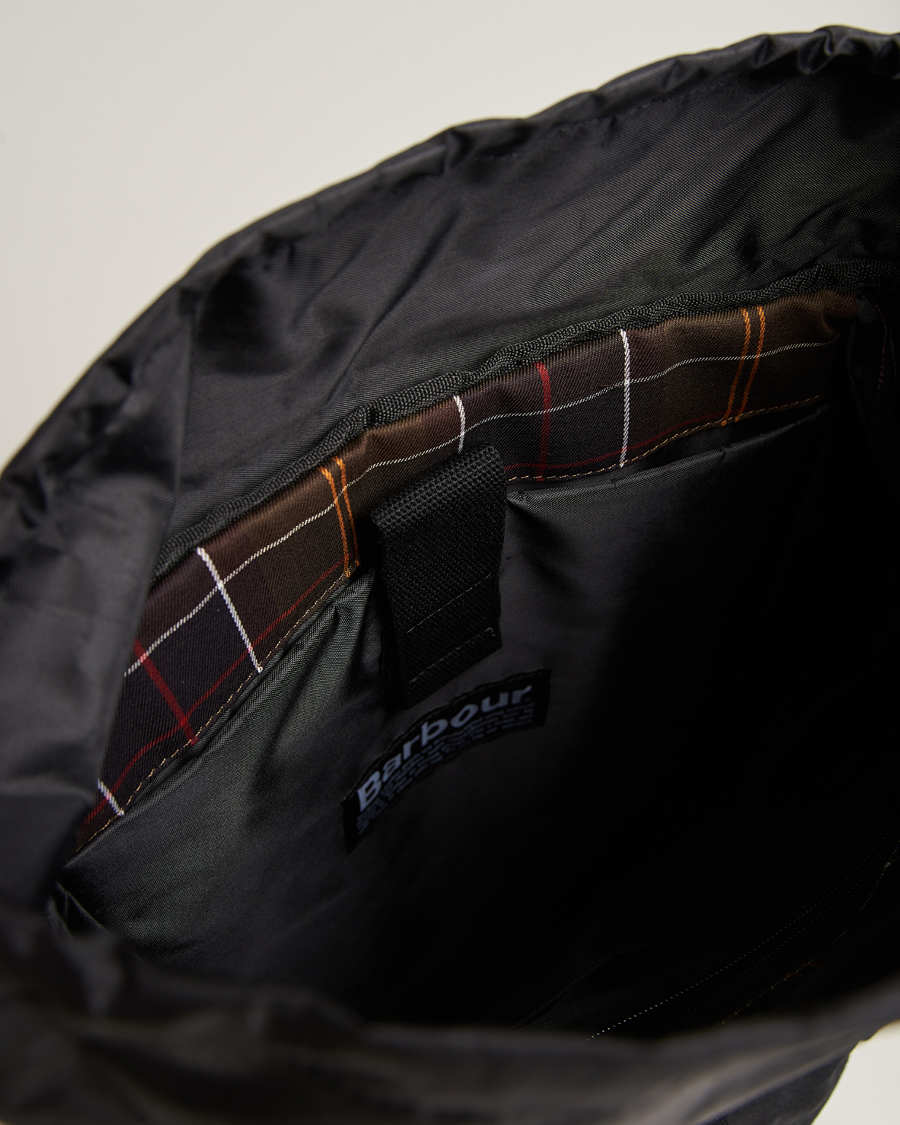 Herre | Barbour Lifestyle Essential Waxed Backpack Black | Barbour Lifestyle | Essential Waxed Backpack Black