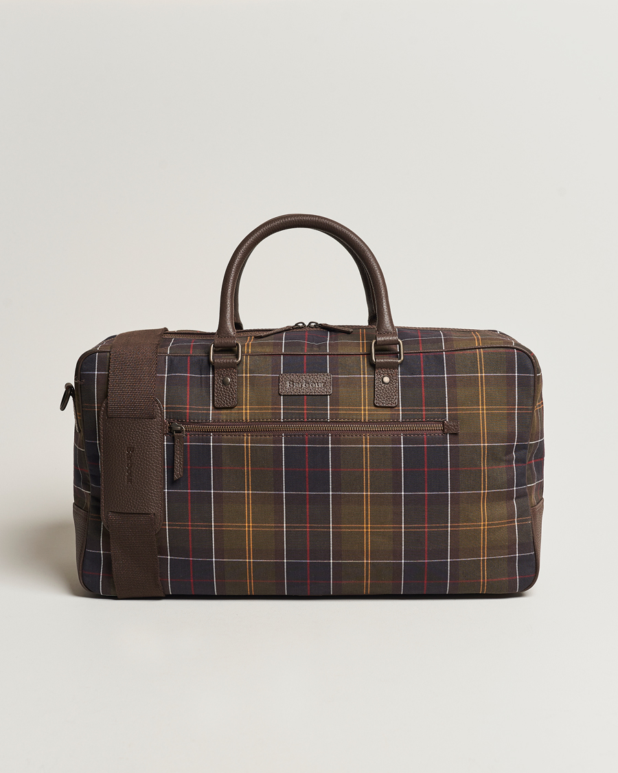 Herre | Barbour Lifestyle Tartan Leather Holdall Classic Tartan | Barbour Lifestyle | Tartan Leather Holdall Classic Tartan