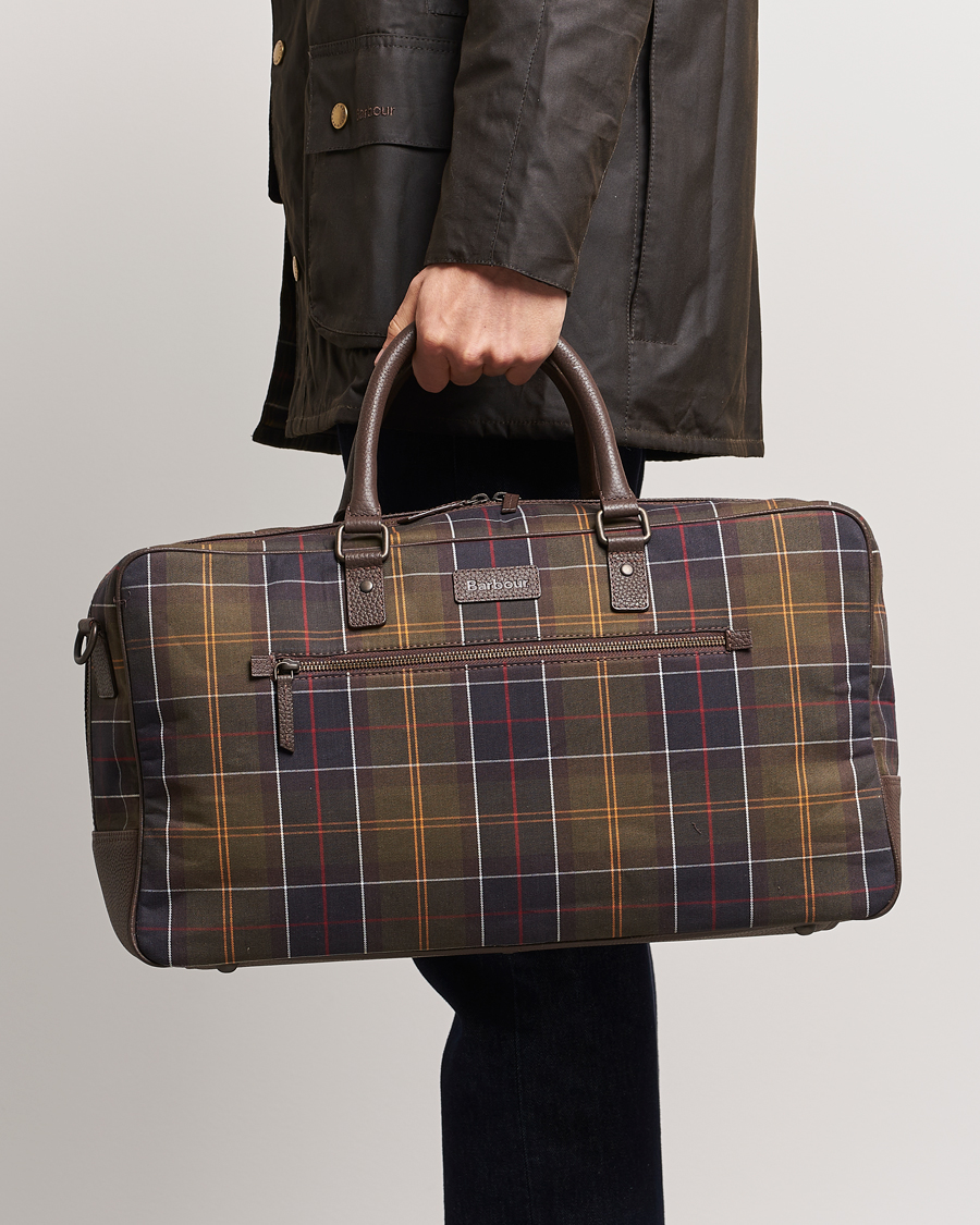 Herre | Weekendbager | Barbour Lifestyle | Tartan Leather Holdall Classic Tartan