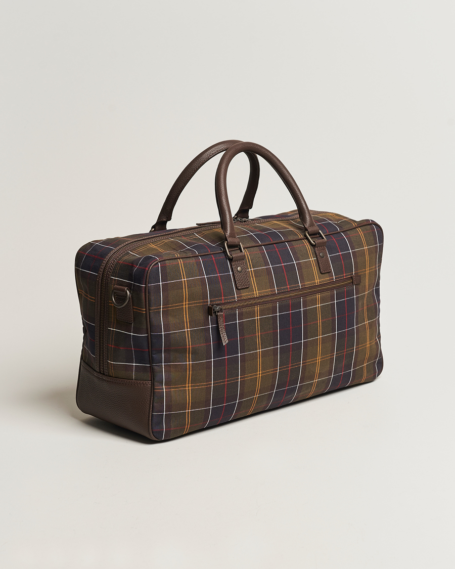 Herre | Barbour Lifestyle Tartan Leather Holdall Classic Tartan | Barbour Lifestyle | Tartan Leather Holdall Classic Tartan