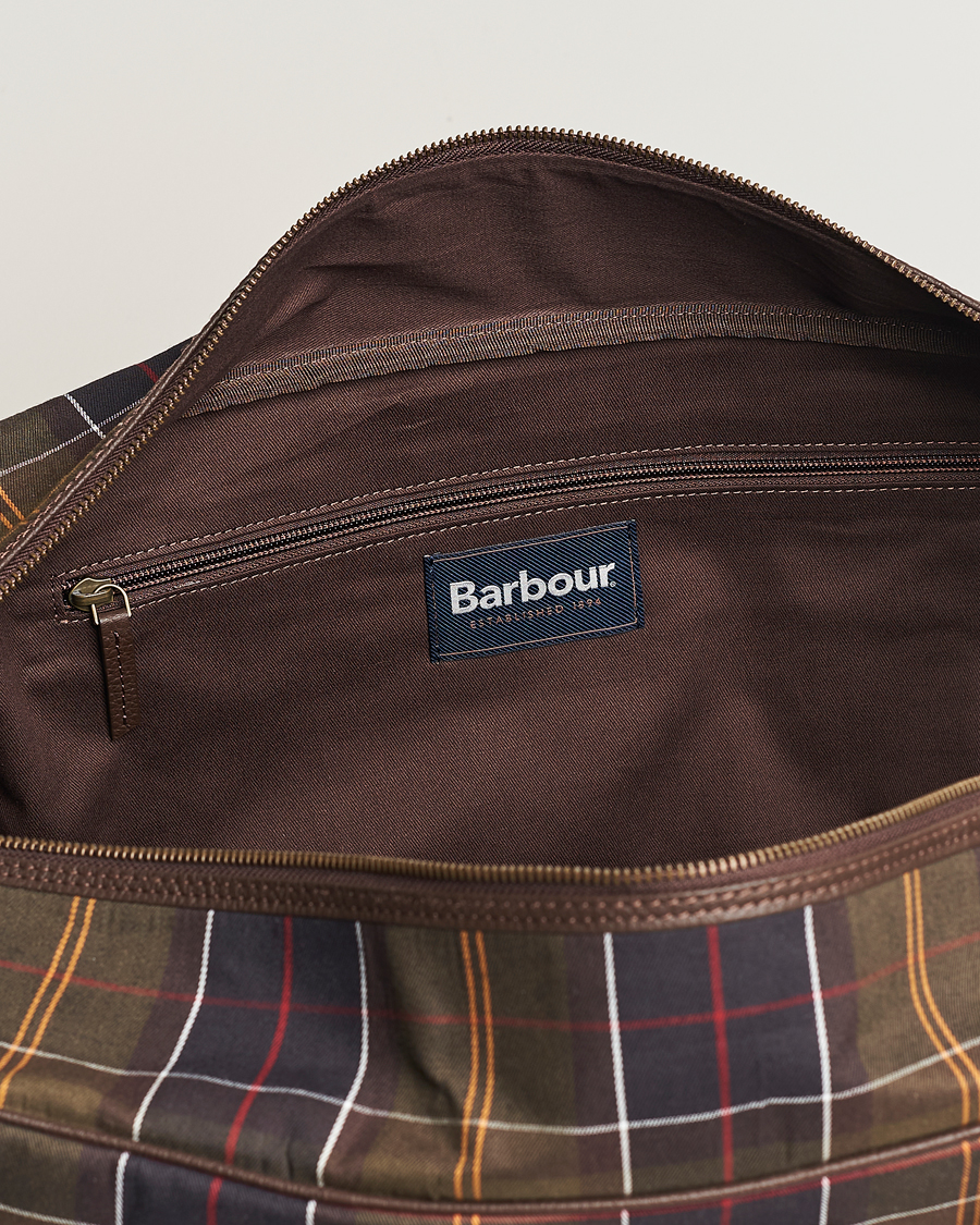 Herre | Barbour Lifestyle Tartan Leather Holdall Classic Tartan | Barbour Lifestyle | Tartan Leather Holdall Classic Tartan