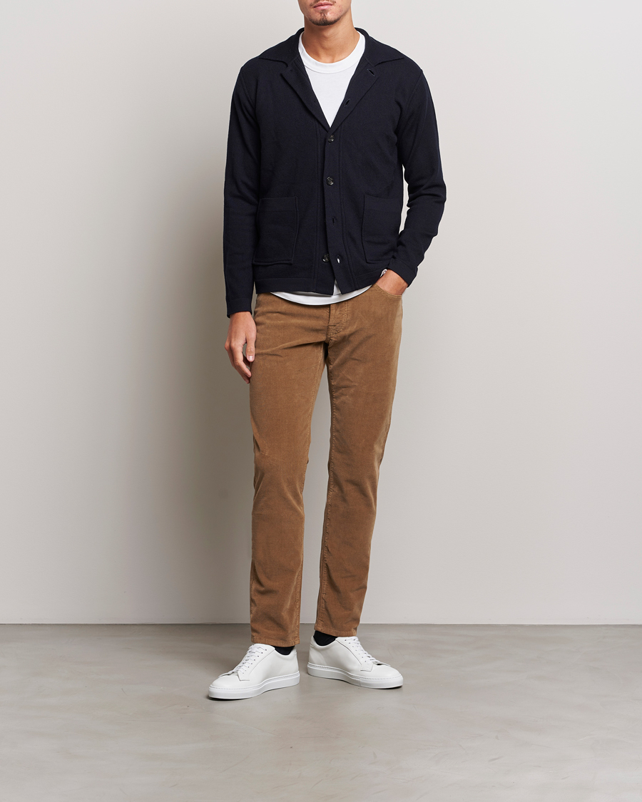 Herre | Bukser | Jacob Cohën | Bard 5-Pocket Corduroy Trousers Beige