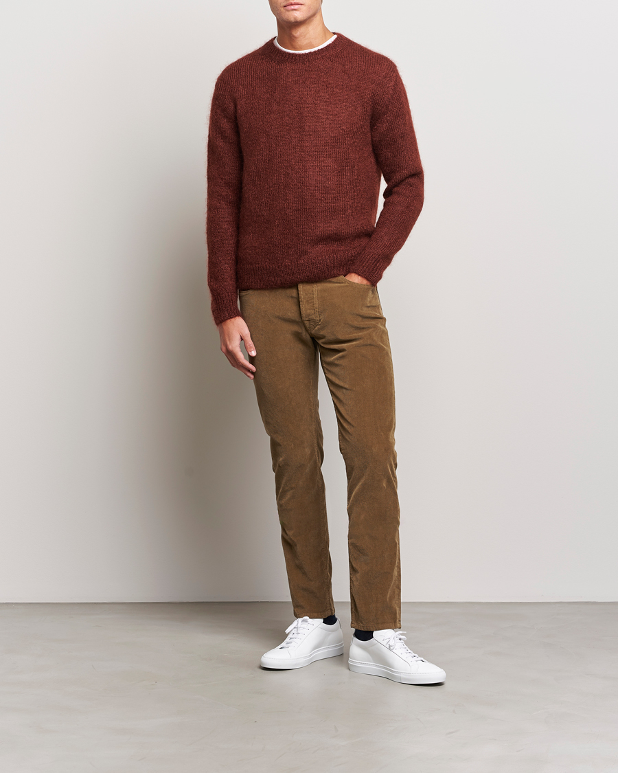 Herre | Bukser | Jacob Cohën | Bard 5-Pocket Corduroy Trousers Olive