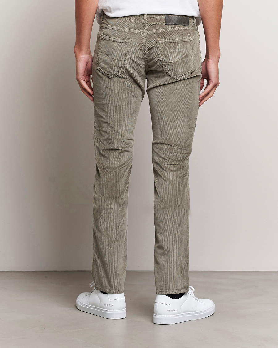 Herre | Bukser | Jacob Cohën | Bard 5-Pocket Medium Corduroy Trousers Taupe