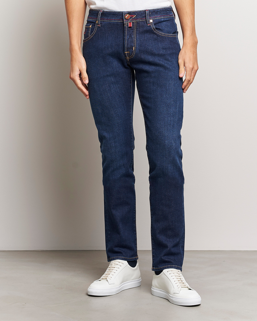 Herre | Jeans | Jacob Cohën | Nick Venice Slim Fit Stretch Jeans Dark Blue