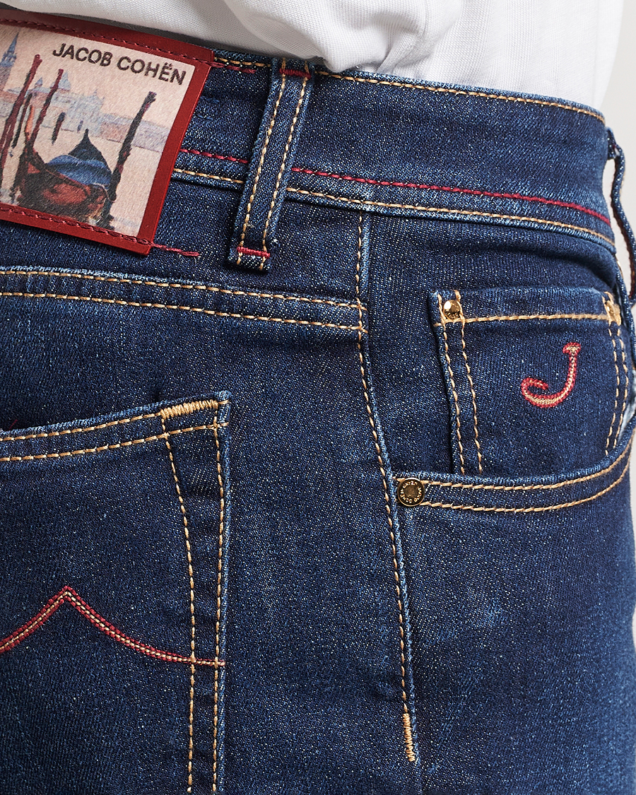 Herre | Jeans | Jacob Cohën | Nick Venice Slim Fit Stretch Jeans Dark Blue