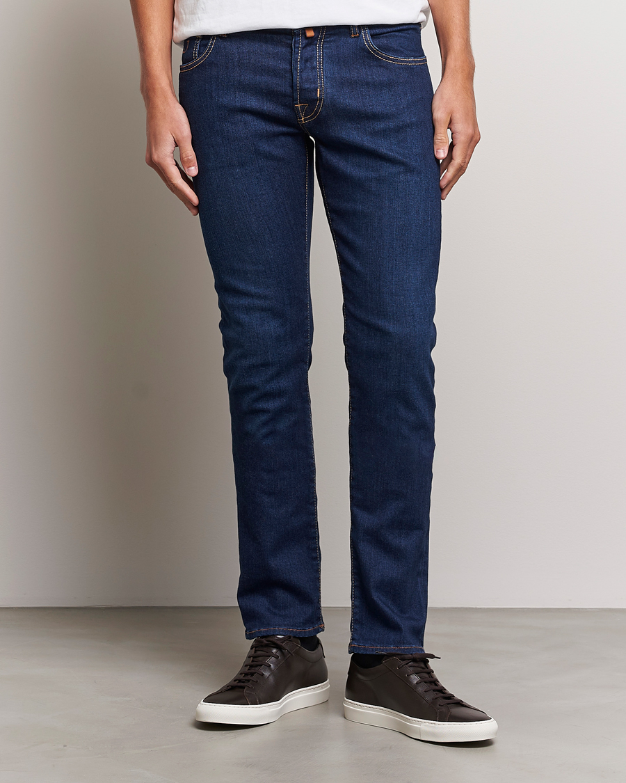 Herre | Jeans | Jacob Cohën | Nick Slim Fit Stretch Jeans Mid Blue