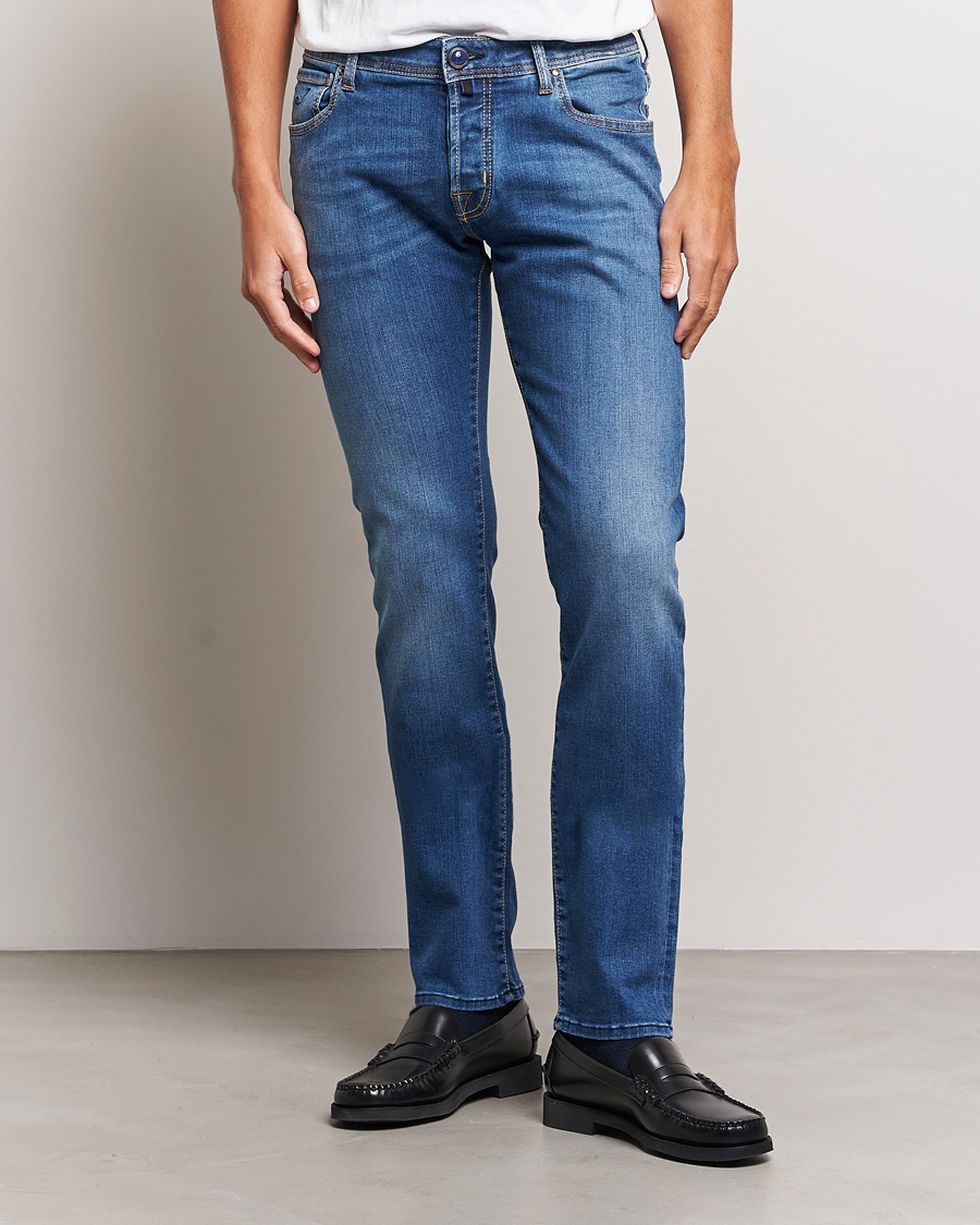 Herre | Jeans | Jacob Cohën | Nick Slim Fit Stretch Jeans Blue