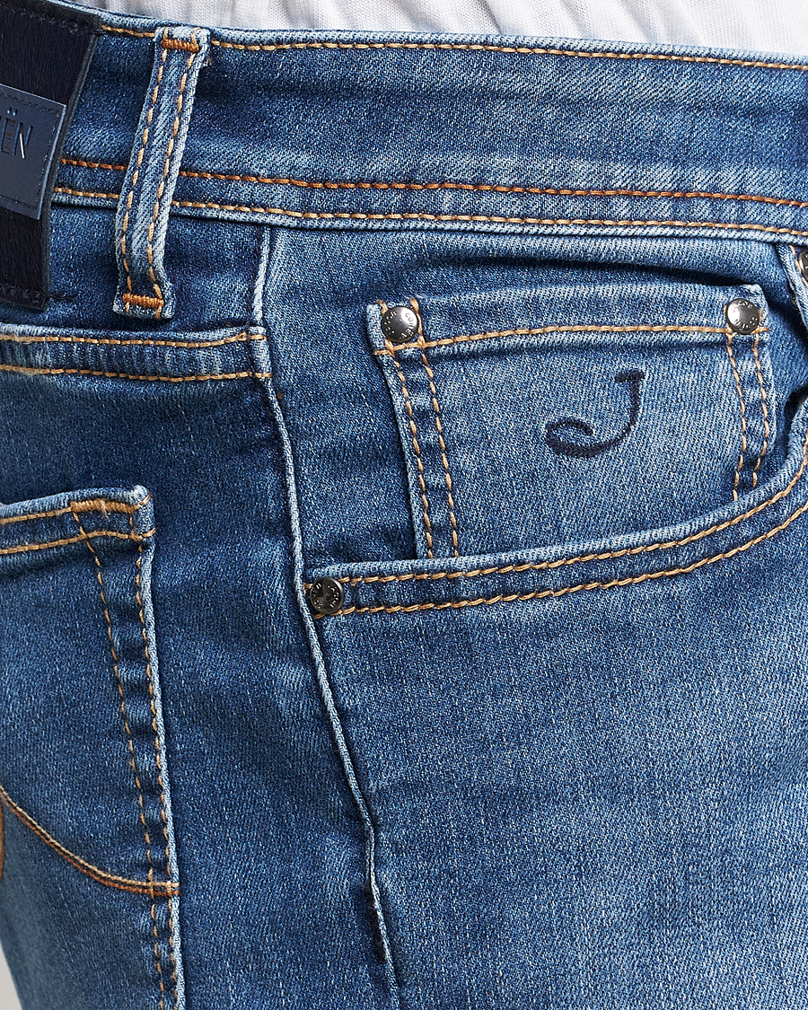 Herre | Jeans | Jacob Cohën | Nick Slim Fit Stretch Jeans Blue