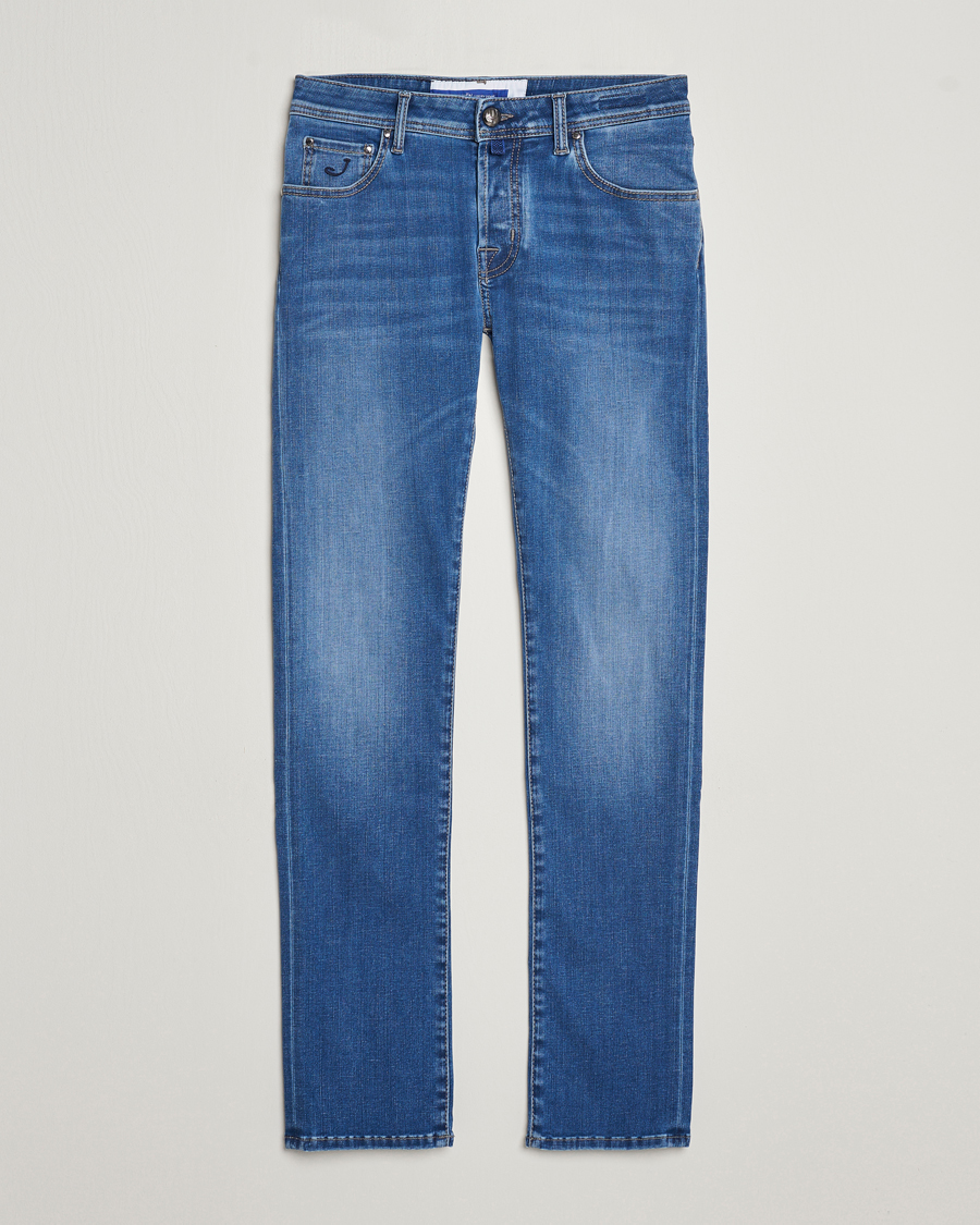 Herre | Jeans | Jacob Cohën | Nick Slim Fit Stretch Jeans Light Blue
