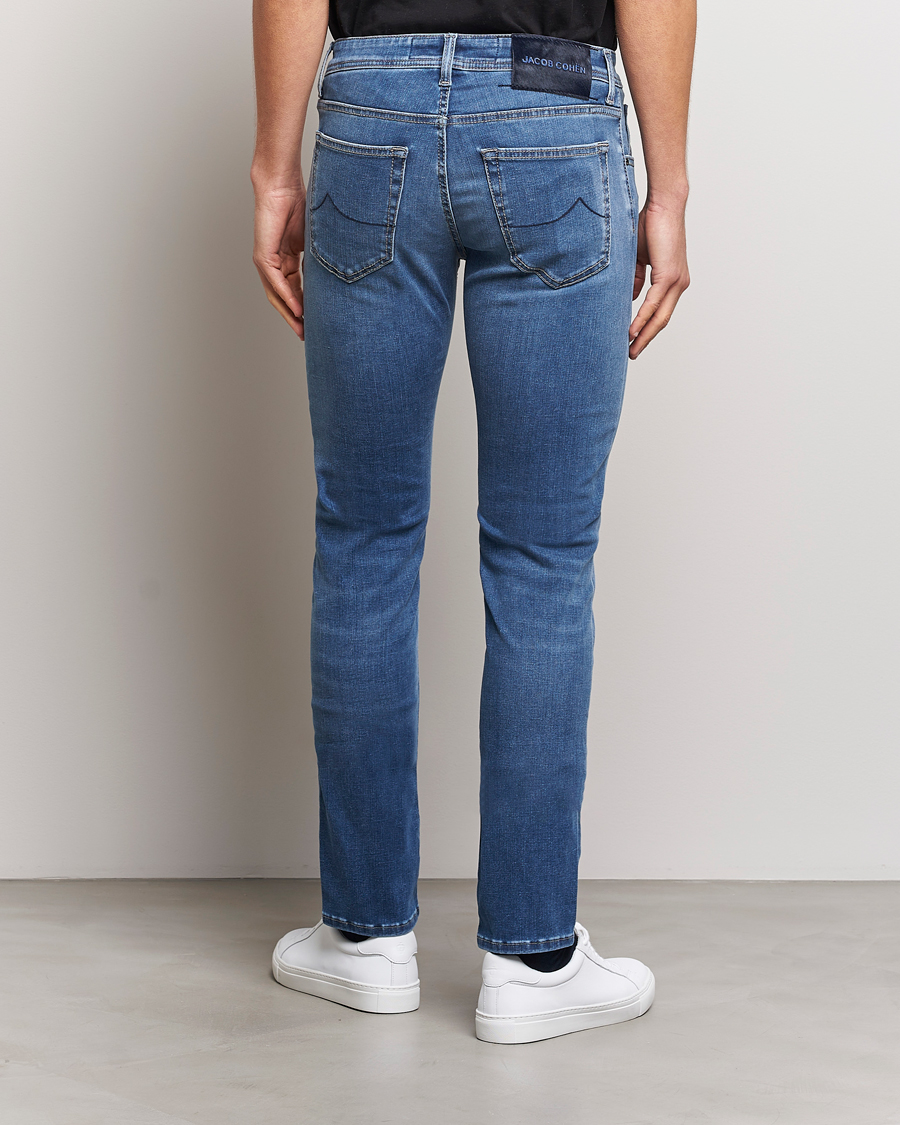 Herre | Jeans | Jacob Cohën | Nick Slim Fit Stretch Jeans Light Blue
