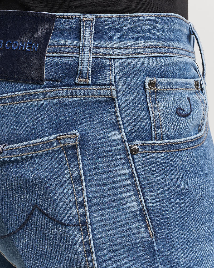 Herre | Jeans | Jacob Cohën | Nick Slim Fit Stretch Jeans Light Blue