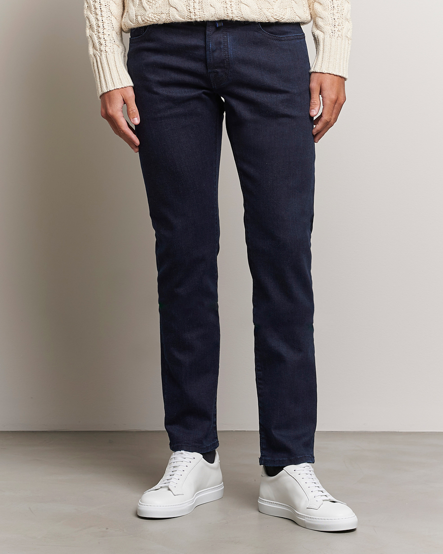 Herre | Jeans | Jacob Cohën | Nick Slim Fit Stretch Jeans Blue Black