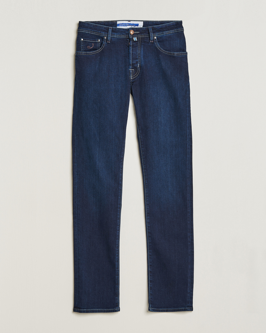 Herre | Jeans | Jacob Cohën | Nick Slim Fit Stretch Jeans Dark Blue