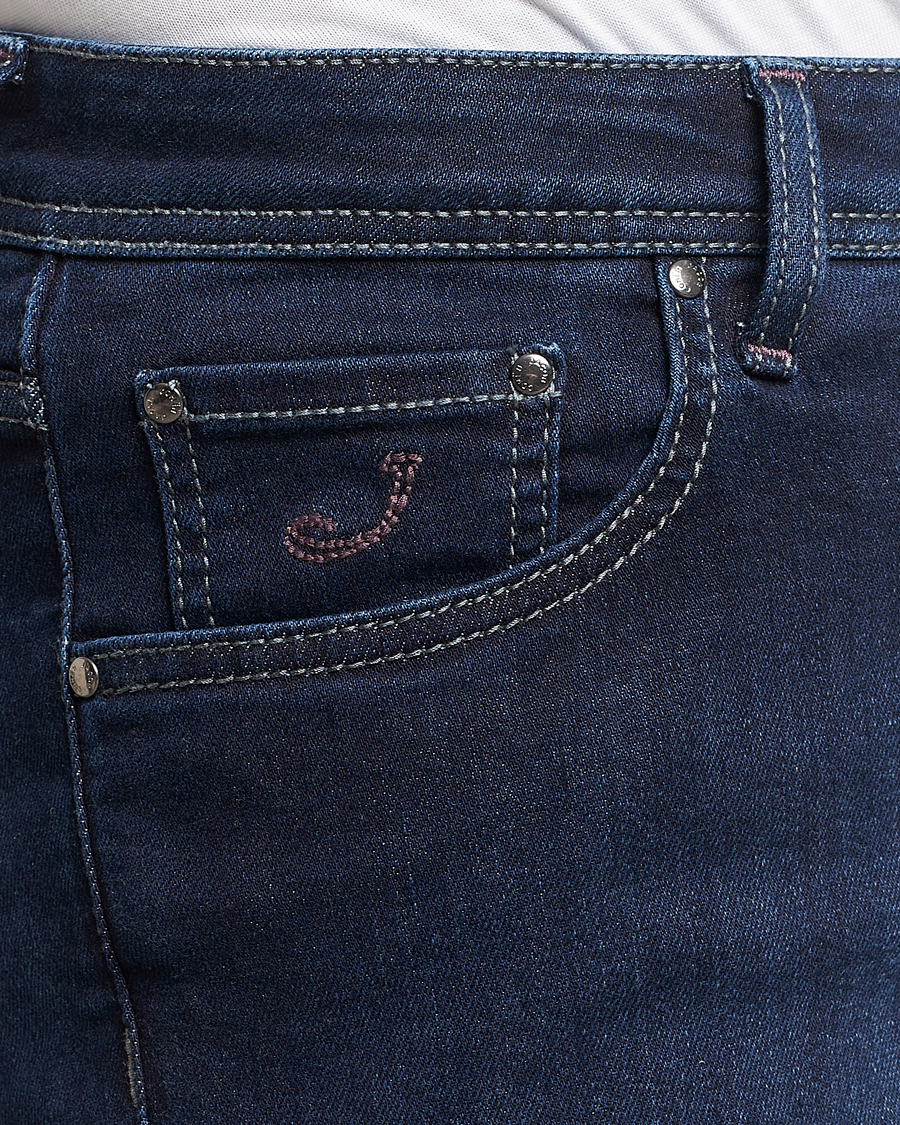 Herre | Jeans | Jacob Cohën | Nick Slim Fit Stretch Jeans Dark Blue